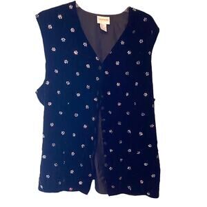 Kathryn Deene New York Plus Size 22/24 Vest Rhinestone Fashionable Long Witchy